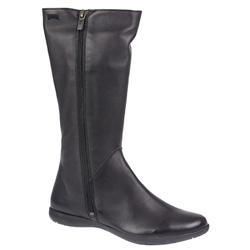 Camper Female Sprial Zip Leather Upper Leather Lining Calf/Knee in Black