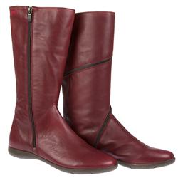 Camper Female Sprial Zip Leather Upper Leather Lining Calf/Knee in Red