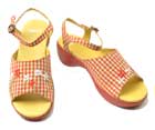 Twins Gingham Flower Shoe