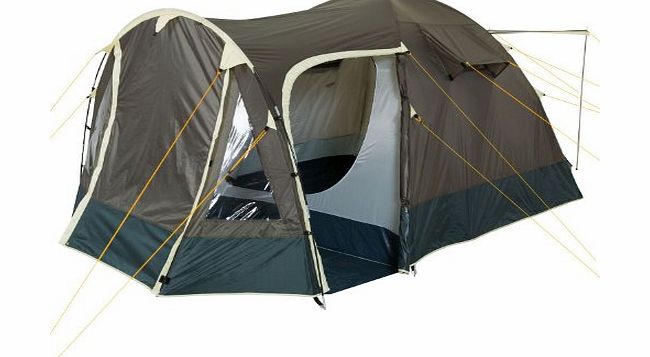CampFeuer - Igloo/Dome-Tent with Porch, 3-4 Persons, khaki / dark green
