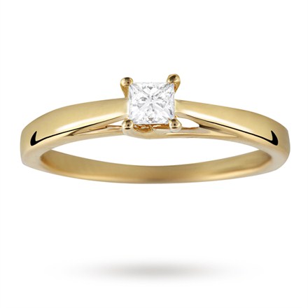 Canadian Ice 18ct Gold 0.25ct 4 Claw Diamond Ring