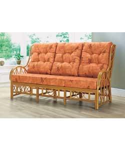 Large Sofa - Terracotta Leaf Cushions