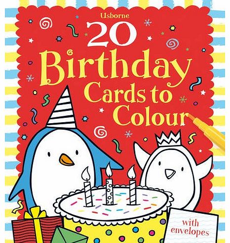 20 Birthday Cards to Colour (Usborne Cards to Colour)