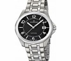 Candino Mens Black and Silver Steel Bracelet Watch