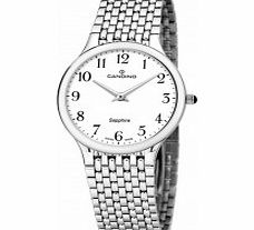 Candino Mens White and Silver Steel Bracelet Watch