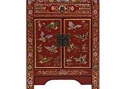 Candle and Blue Small Red Oriental Style Storage Unit