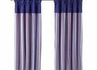 Candy Nautical Pencil Pleat Curtains