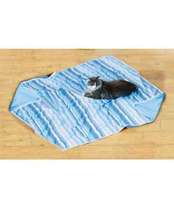 Stripe Fleece Reversible Pet Blanket