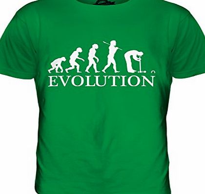 Candymix - Croquet Evolution Of Man - Mens T Shirt Top T-Shirt, Size Medium, Colour Irish Green