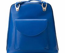 Royal blue leather rucksack