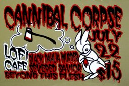 CANNIBAL CORPSE Limited Edition Concert Poster - by Travis Bone (Furturtle Prints)