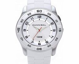 Cannibal Mens All White Plastic Watch