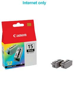 canon BCI-15 Black Ink Cartridge Twin Pack