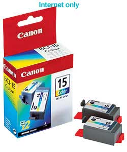 BCI-15 Colour Ink Cartridge Twin Pack