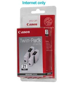 BCI-21 Twin Pack of Black Ink Cartridges