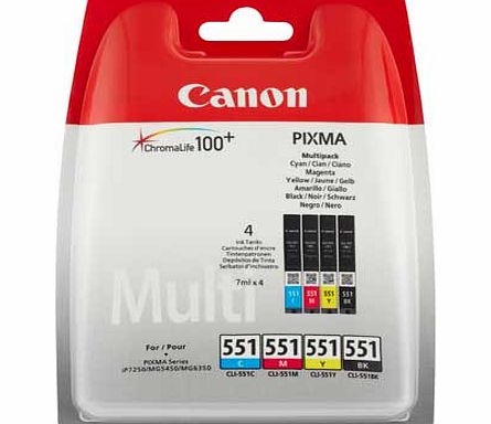Canon CLI-551 Colour Ink Cartridge Multipack
