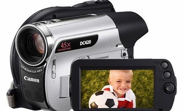 Canon DC420 Camcorder - Silver (45x Advanced Zoom,2.7 inch Widescreen Colour LCD)