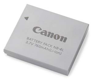 canon Digital Camera Battery - NB-4L - For IXUS Cameras as listed