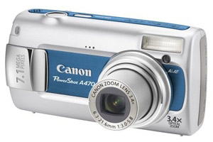 canon Digital Compact Camera - PowerShot A470 Blue - UK Stock