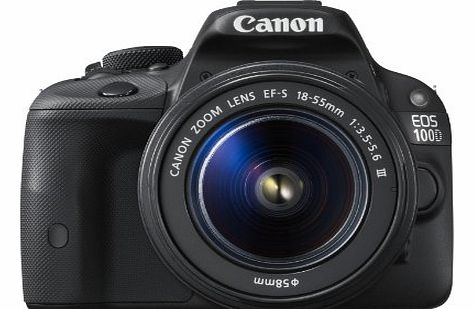 Canon EOS 100D DSLR Camera with EF-S 18-55mm III Lens - Black (18MP, CMOS Sensor) 3 inch Touch Screen LCD