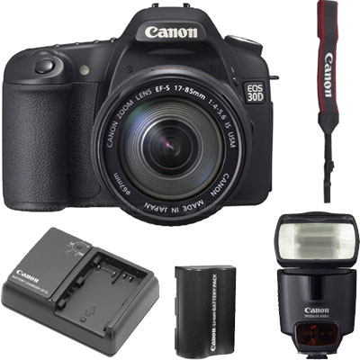 Canon EOS 30D Digital SLR Standard Zoom   Flash