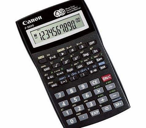 Canon F-502G Scientific Calculator (10 2 Digit, 1-line Display)