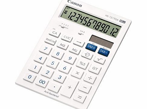 Canon HS-121TGA Calculator - White (12 Digit, Business Calculation Function)
