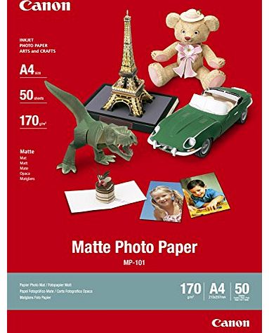 Canon MP101 Matte Photo Paper (A4, 170GSM, 50 Sheets)
