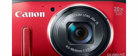 Canon PowerShot SX280 HS Compact Digital Camera - Red (12.1MP, 20x Optical Zoom) 3 inch LCD