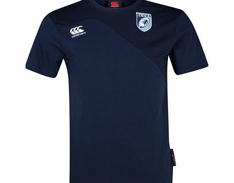 Canterbury Cardiff Blues Rugby Training Cotton T-Shirt Blue