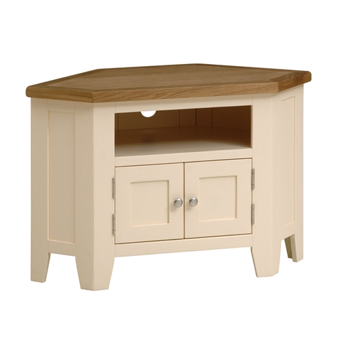 Canterbury Cream Painted Corner TV Unit with 2