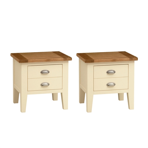 cream bedside tables