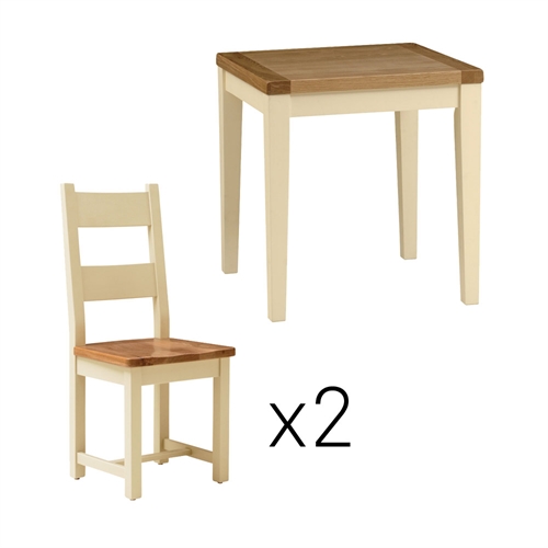 Canterbury Cream Small Dining Set with 2