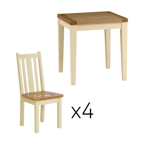 Canterbury Cream Small Dining Set with 4