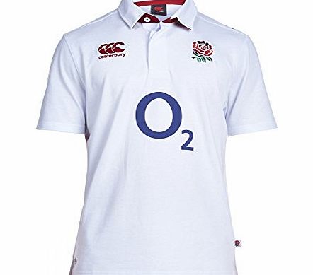 Canterbury England 2014/15 Home Classic S/S Rugby Shirt Bright White - size 4XL