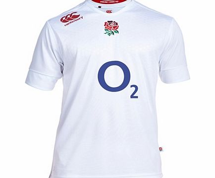 Canterbury England Home Pro Short Sleeve Rugby Shirt
