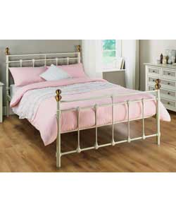 Canterbury Ivory King Size Bedstead - Cushion Top Mattress