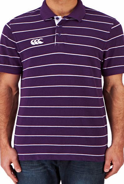 Canterbury Mens Canterbury Stripe Polo Shirt - Grape
