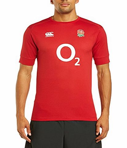 Canterbury Mens England Dry Training T-Shirt - Crimson Red, Medium