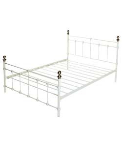 Canterbury Metal Kingsize Bed Frame - Ivory