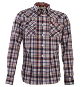 Canterbury of NZ Canterbury Fairhall Purple Check Shirt