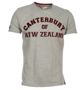 Canterbury of NZ Canterbury Helmore Grey Marl T-Shirt with Velour