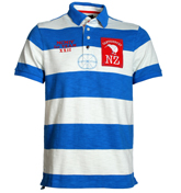 Canterbury of NZ Canterbury Rotorua Blue Stripe Polo Shirt