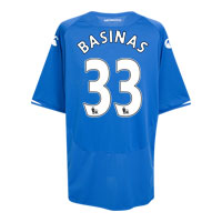 Canterbury Portsmouth Home Shirt 2009/10 with Basinas 33