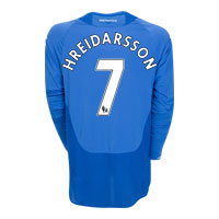 Canterbury Portsmouth Home Shirt 2009/10 with Hreidarsson 7