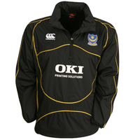 Canterbury Portsmouth Rain Jacket - Black/Gold Trim - Kids.