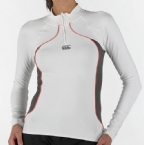Canterbury Womens Baselayer Long Sleeve Zipped T-Shirt White