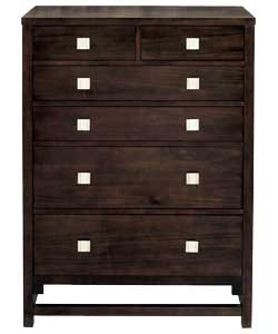 Canton 4 Wide 2 Narrow Drawer Chest - Dark Walnut