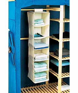 Canvas 6 Shelf Storage Unit
