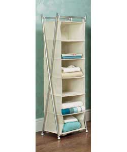 and Silver 6 Shelf Sweater Unit